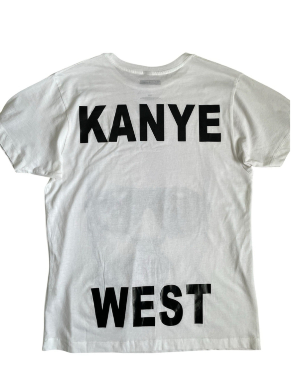 Kanye West T Shirt Men’s L Portrait Face Sketch Spell out White Fits M - Picture 2 of 7